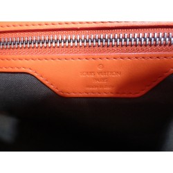 Keepall 45 bd Cuir Damier Infini Orange fusion