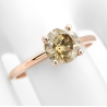 Bague solitaire or rose et diamant