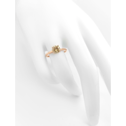 Bague solitaire or rose et diamant