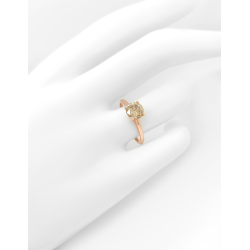 Bague solitaire or rose et diamant