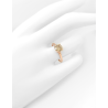 Bague solitaire or rose et diamant