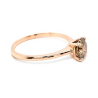 Bague solitaire or rose et diamant
