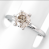 Bague solitaire or blanc et diamant