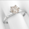 Bague solitaire or blanc et diamant