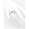 Bague solitaire or blanc et diamant