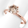Bague solitaire or rose et diamant