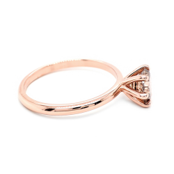 Bague solitaire or rose et diamant