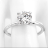 Bague solitaire or blanc et diamant