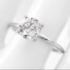 Bague solitaire or blanc et diamant