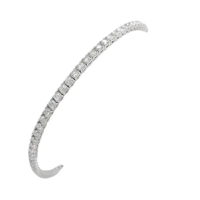 Bracelet or blanc et diamants