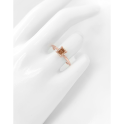 Bague solitaire or rose et diamant
