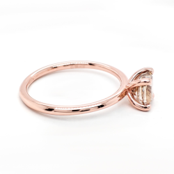 Bague solitaire or rose et diamant
