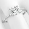 Bague solitaire or blanc et diamant
