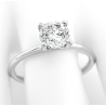 Bague solitaire or blanc et diamant
