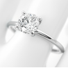 Bague solitaire or blanc et diamant