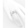 Bague solitaire or blanc et diamant