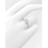 Bague solitaire or blanc et diamant