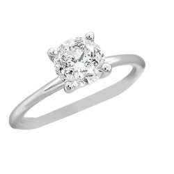 Bague solitaire or blanc et diamant