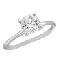 Bague solitaire or blanc et diamant