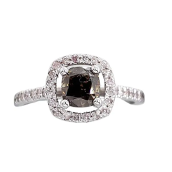 Bague or blanc et diamants