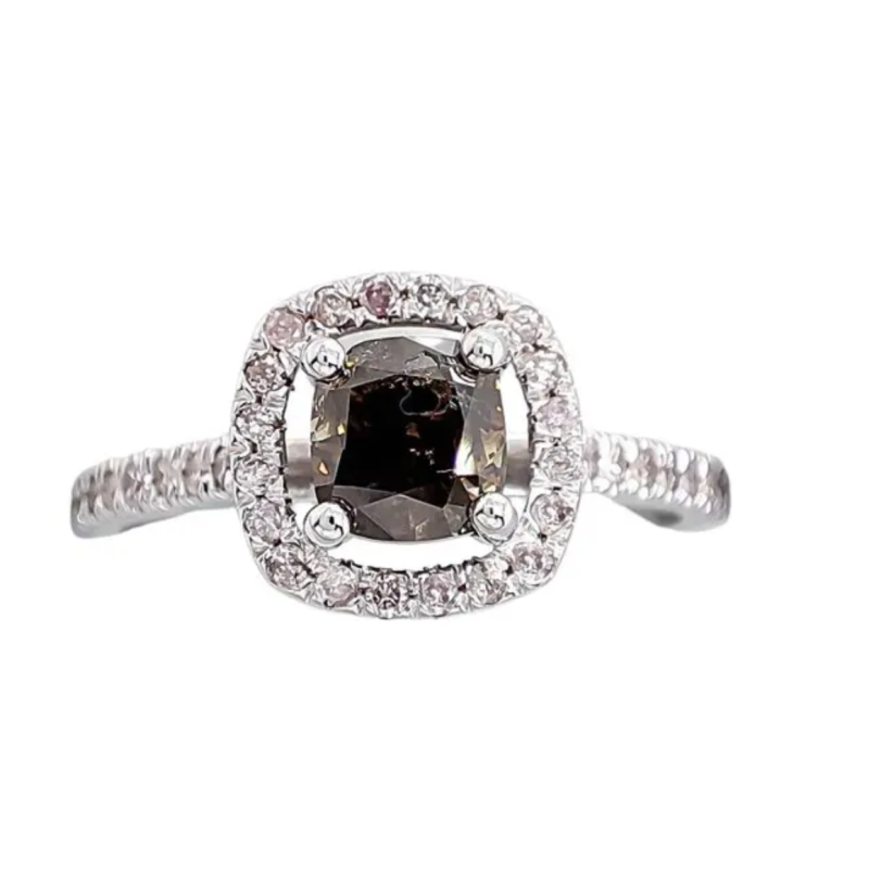 Bague or blanc et diamants