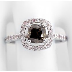 Bague or blanc et diamants