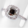 Bague or blanc et diamants