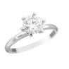 Bague solitaire or blanc et diamant