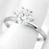 Bague solitaire or blanc et diamant