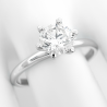 Bague solitaire or blanc et diamant