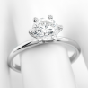Bague solitaire or blanc et diamant