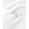 Bague solitaire or blanc et diamant