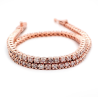 Bracelet or rose et diamants