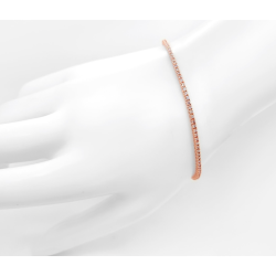 Bracelet or rose et diamants