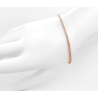 Bracelet or rose et diamants