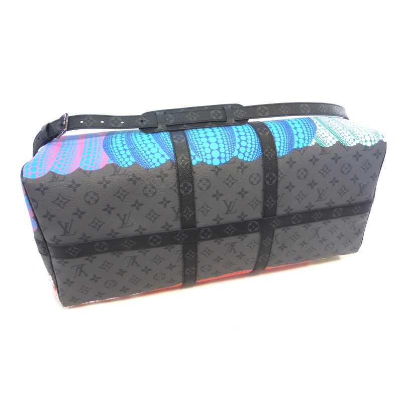 Louis Vuitton LV x YK Keepall 55 Pumpkin Print in Monogram Eclipse